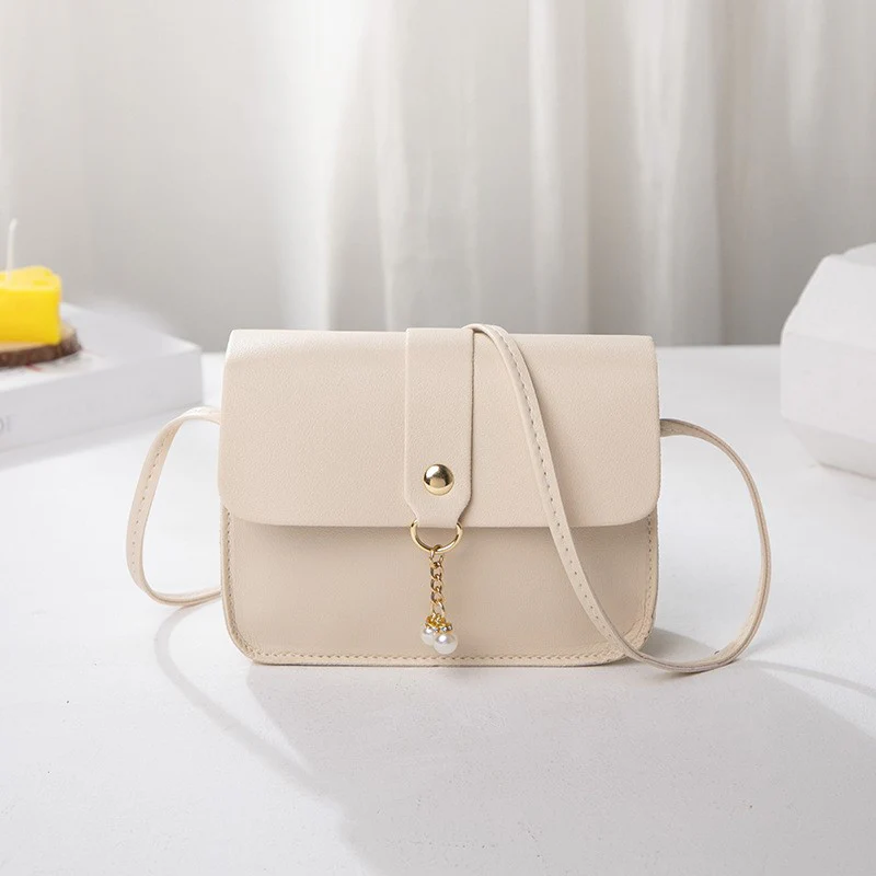 deanwangkt-1  Mini Simple Flap Square Crossbody Bag, PU Leather Textured Bag, Fashion Versatile Shoulder Bag - Deanwangkt