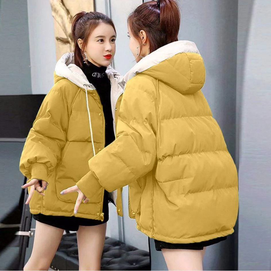 Christmas Gift Deanwangkt New Women's Coats Thicken Warm Cotton Padded Parka Female Outwear Winter Parkas Jacket Fashion Hooded Bread Service Jackets - Deanwangkt