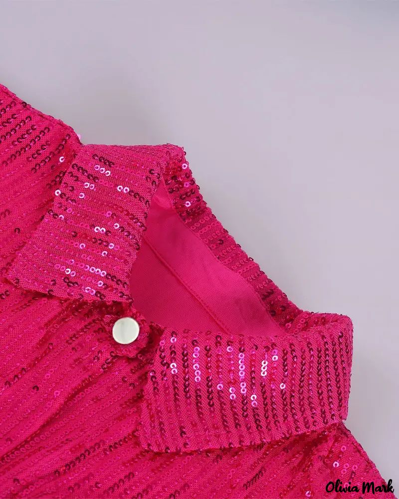 Deanwangkt - Sequin Button-Down Long Sleeve Shirt - Deanwangkt