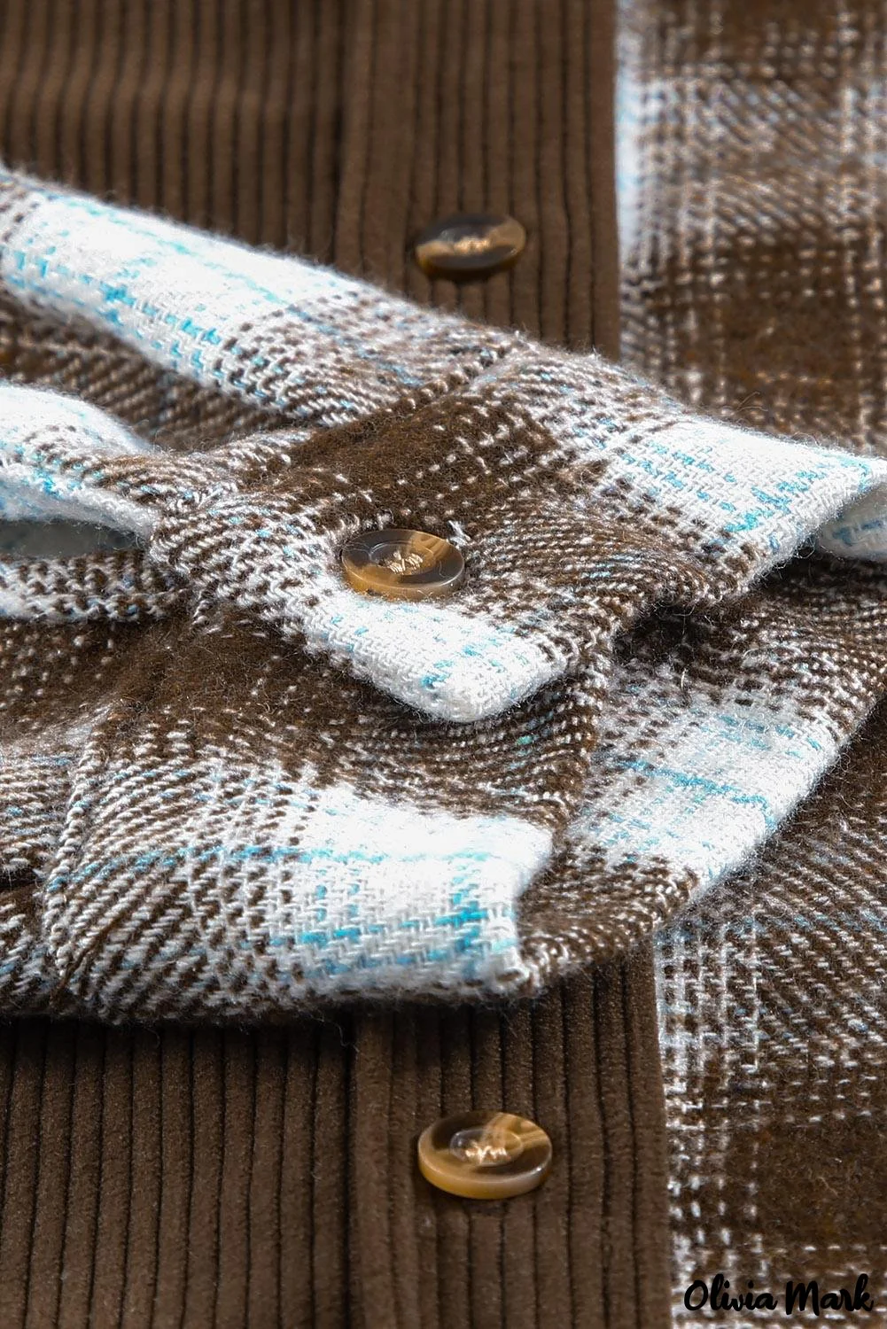 Deanwangkt - Oversized button-up shirt in checked corduroy - Deanwangkt