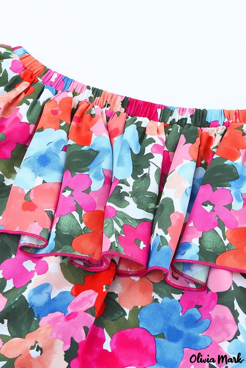 Deanwangkt - Off-the-shoulder blouse with ruffles in a floral print - Deanwangkt