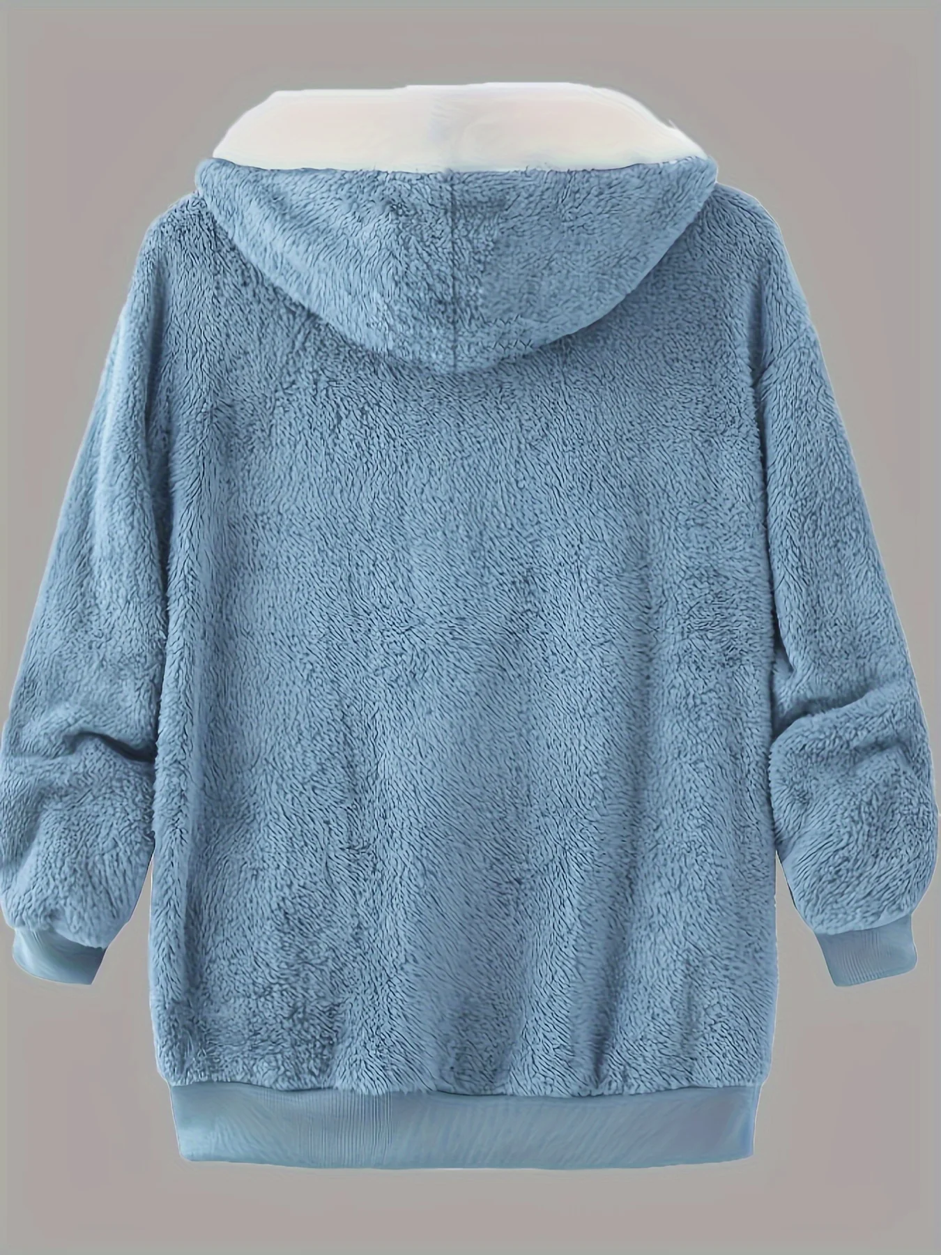 Solid Drawstring Hooded Coat, Casual Long Sleeve Zip Up Coat For Fall & Winter, Women's Clothing - Deanwangkt