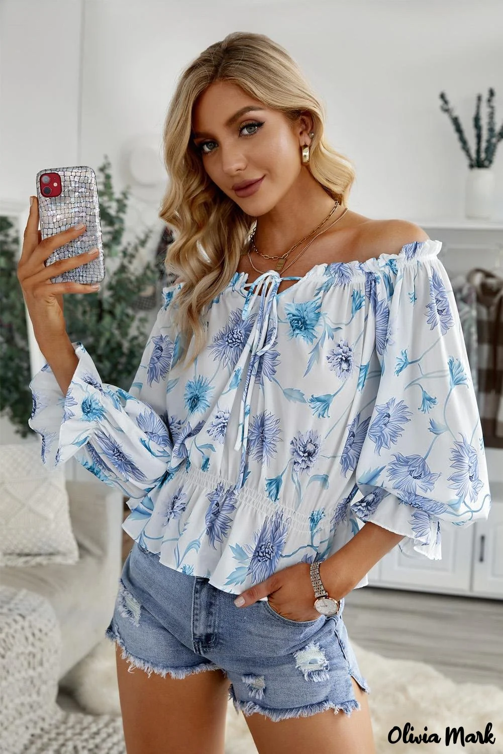 Deanwangkt - Floral off-the-shoulder blouse - Deanwangkt