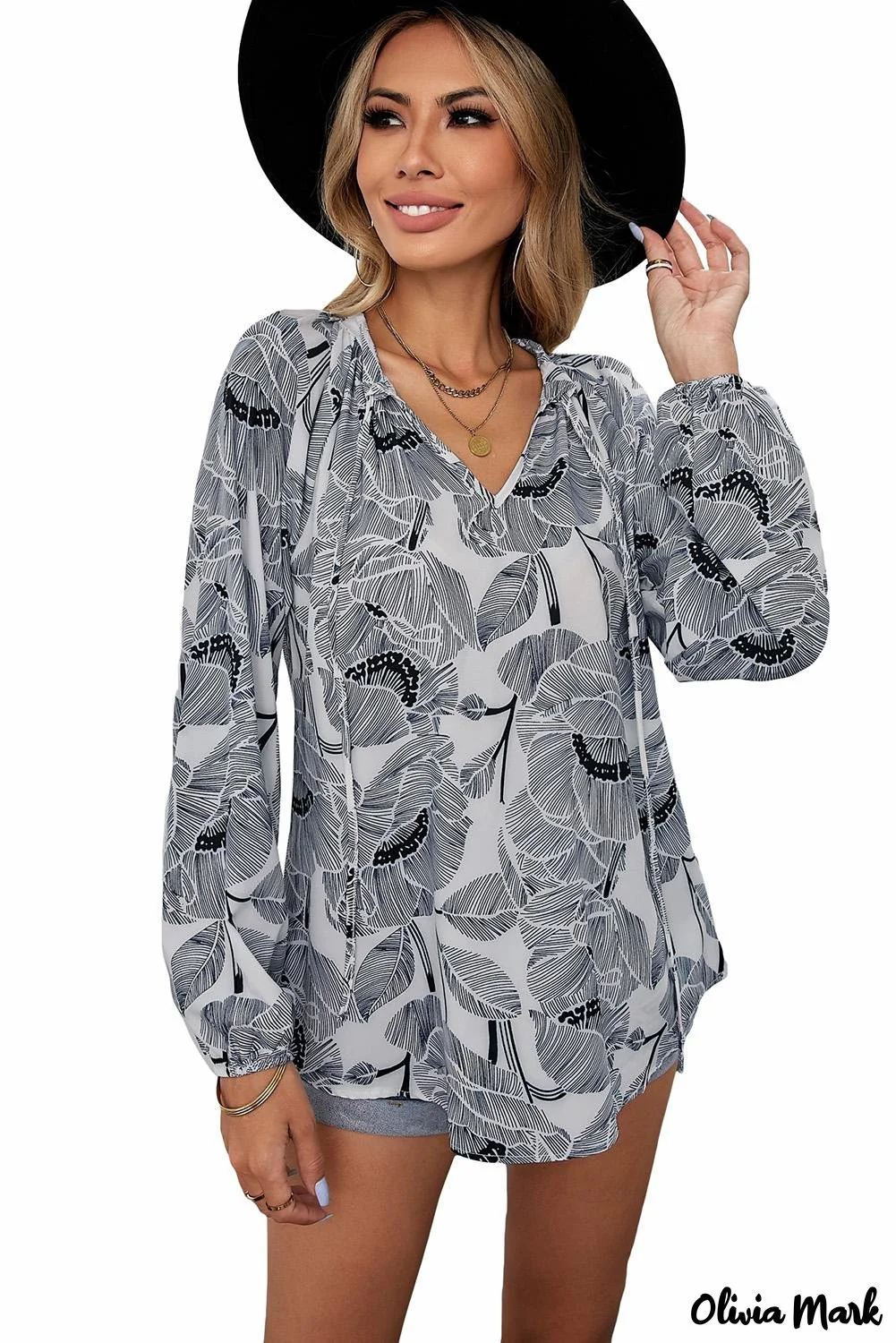 Deanwangkt - Multicolor Peasant Blouse With Floral Print - Deanwangkt