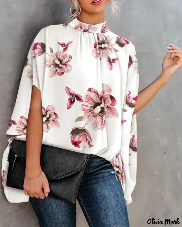 Deanwangkt - Floral print top with dolman sleeves - Deanwangkt