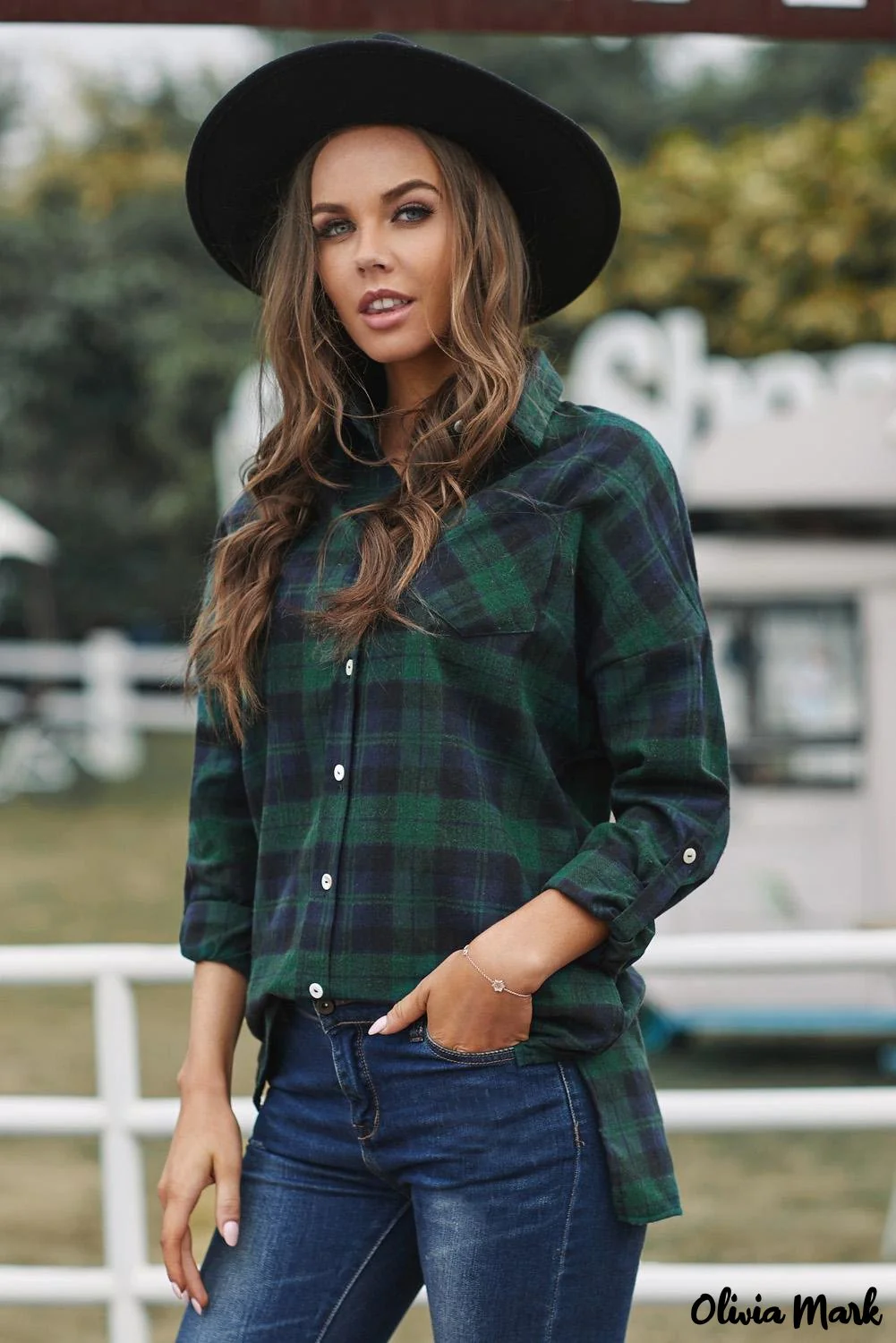 Deanwangkt - Green Check Loose Fit Boyfriend Shirt - Deanwangkt