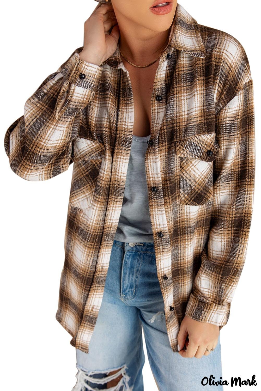 Deanwangkt - Black checked jacket with pockets and buttons - Deanwangkt