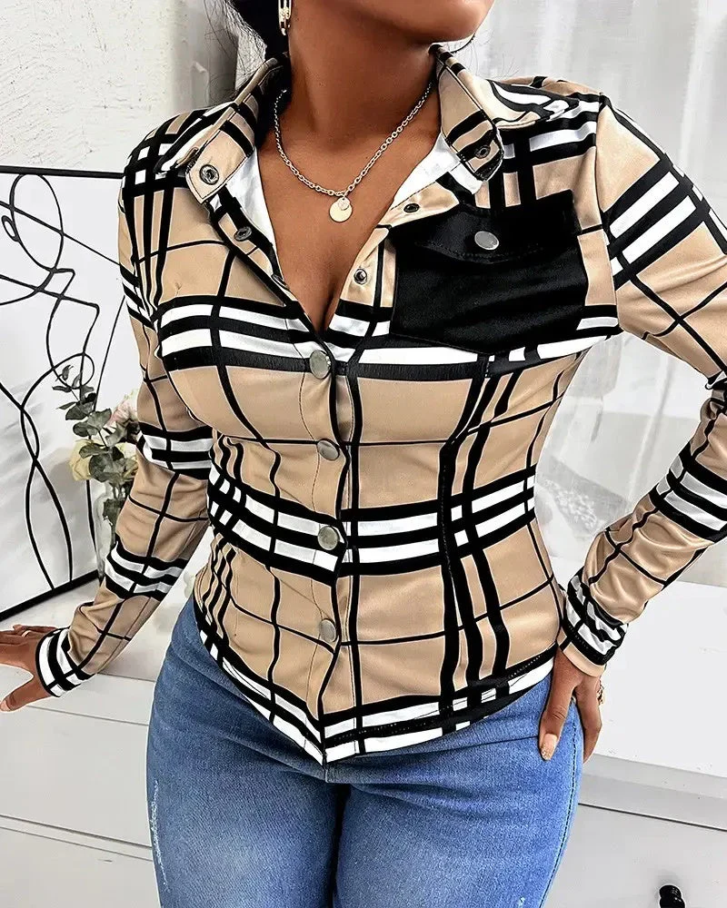 Deanwangkt - Plaid button-up shirt with flap pocket - Deanwangkt