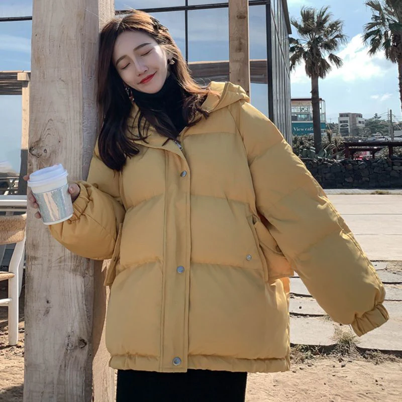 Christmas Gift Autumn Winter Deanwangkt New Womens Coats Blue Jackets Hooded Coat Thick Cotton Parkas Oversized Jacket Female - Deanwangkt