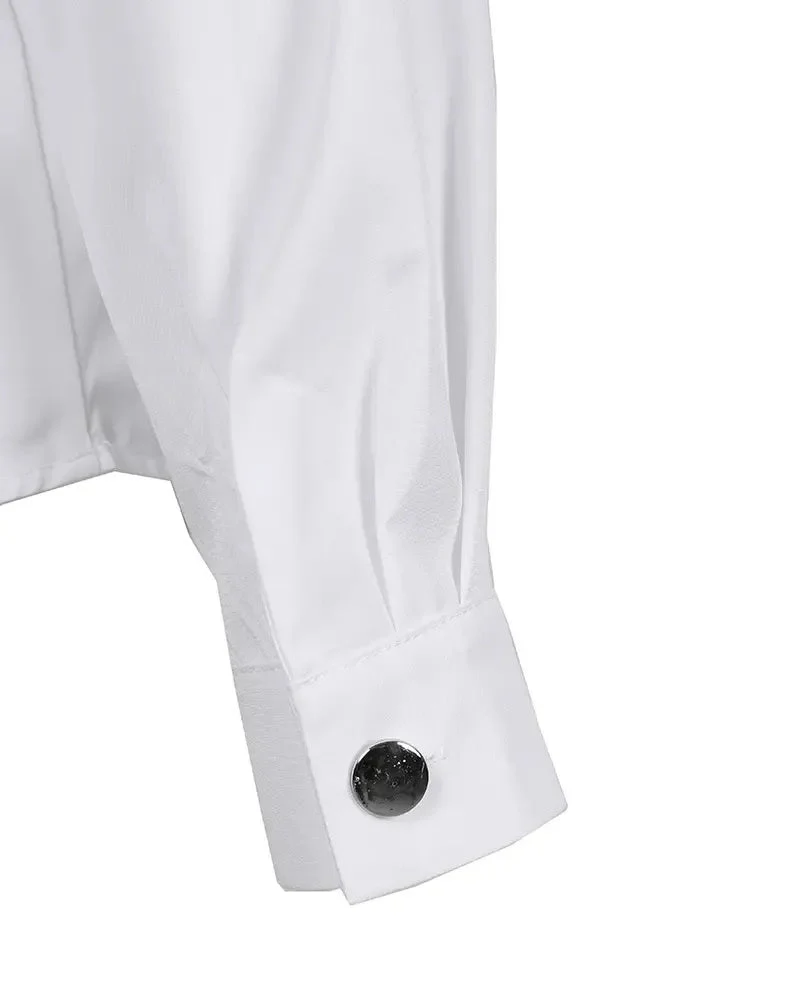 Deanwangkt - Casual Long Sleeve V-Neck Top - Deanwangkt