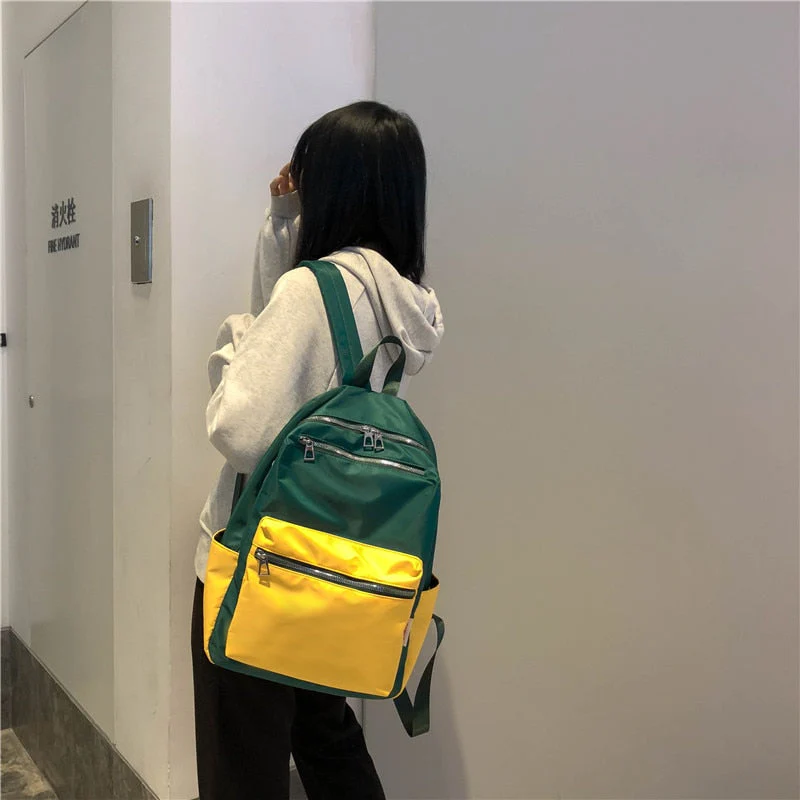 Deanwangkt Women Backpack For Teenage Girls Fashion Nylon School Bag Female Backbag Casual Large Capacity Travel Bag Mochilas K45 - Deanwangkt