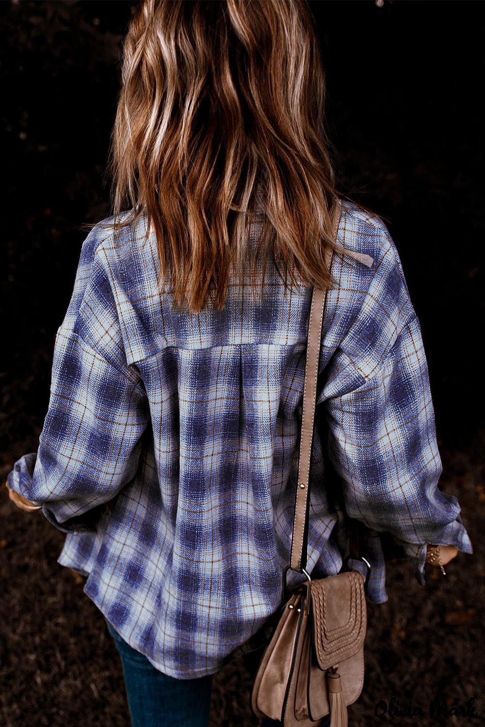 Deanwangkt - Turn-down Collar Button-Up Plaid Shirt - Deanwangkt