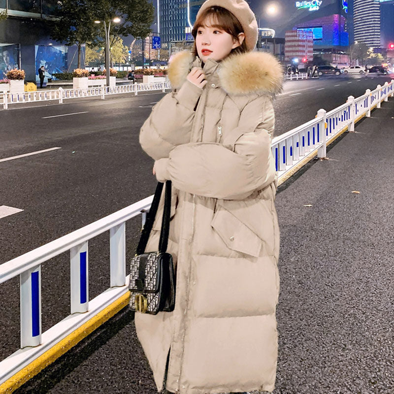 Christmas Gift Deanwangkt New Down Jacket Women's Winter Mid-length Korean Version of Loose Bread Clothes Thick Padded Coat Anti-season Padded Jacket - Deanwangkt