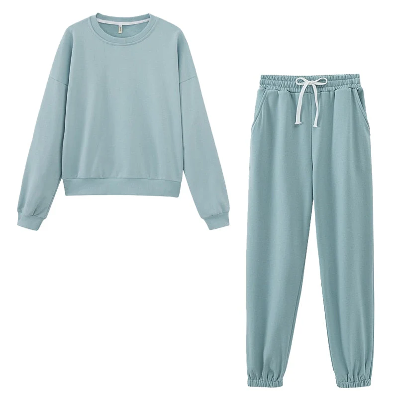 Christmas Gift Deanwangkt Casual Shorts Set Pants Suit Women Tracksuits Harajuku Sweatshirts Elastic Waist Pencil Pants High Waist - Deanwangkt