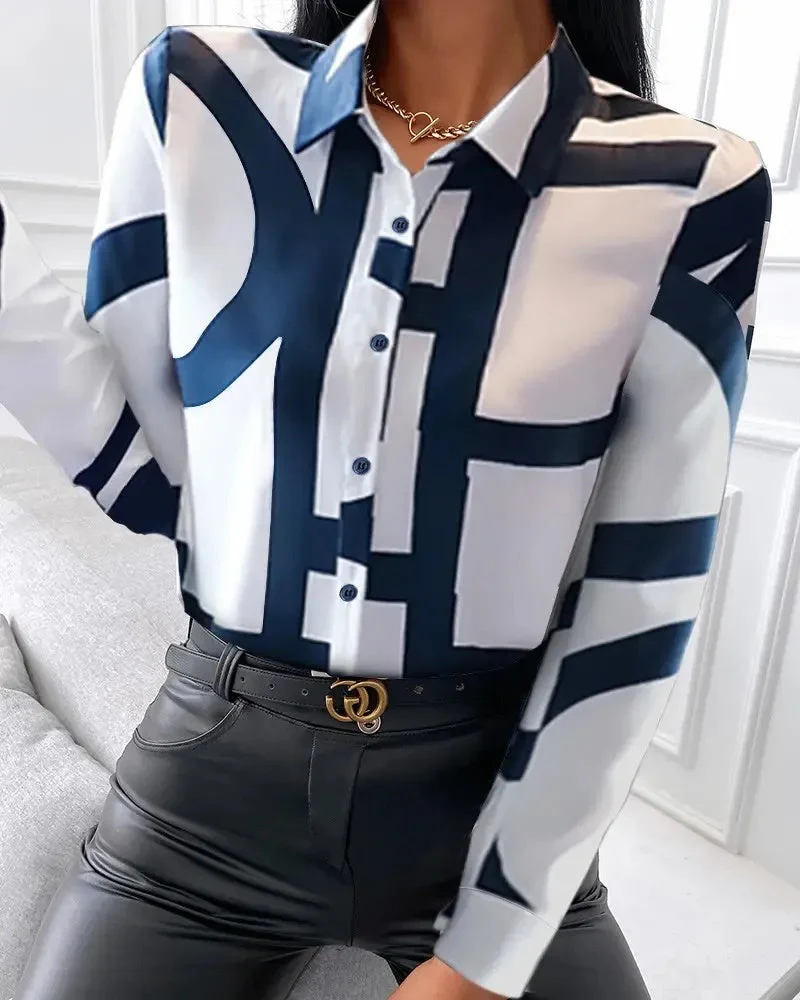 Deanwangkt - Creative Print Long Sleeve Shirt - Deanwangkt