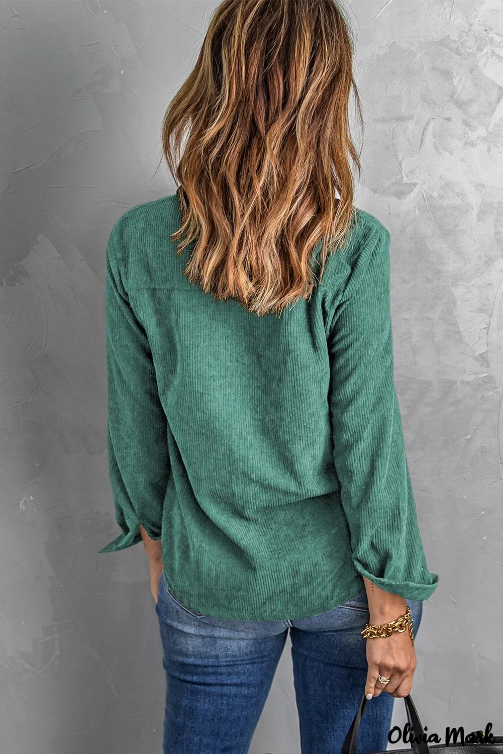 Deanwangkt - Beige corduroy buttoned long sleeve shirt with pockets - Deanwangkt