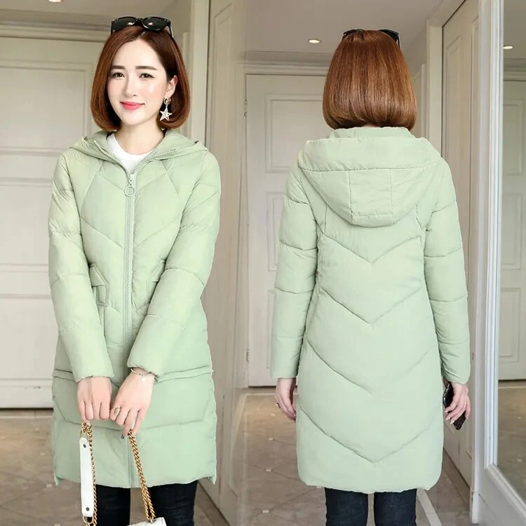 Christmas Gift Deanwangkt New Women Parkas Winter Jacket Hooded Long Coat Thick Warm Cotton-padded Clothes Female Parka Jackets Snow Coat Outerwear - Deanwangkt