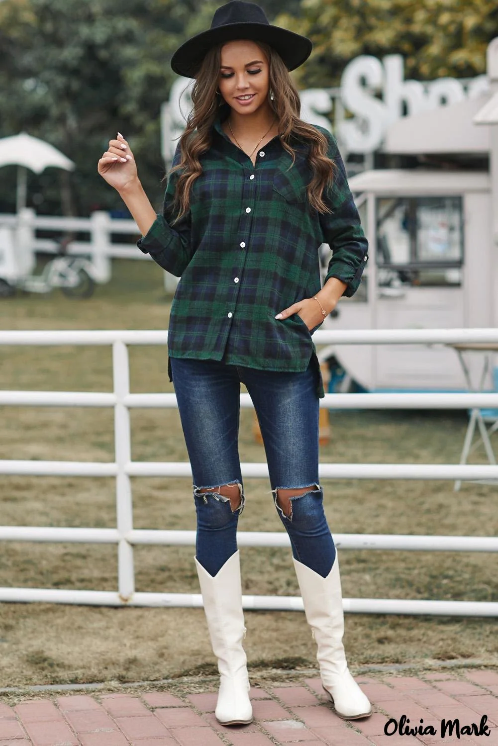 Deanwangkt - Green Check Loose Fit Boyfriend Shirt - Deanwangkt