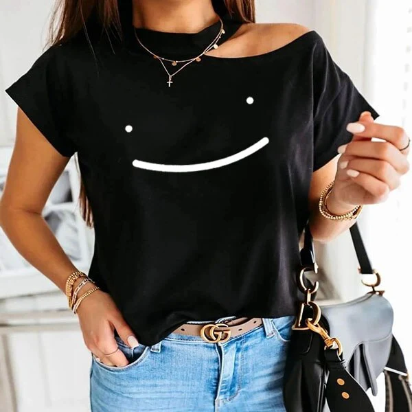 Deanwangkt New Summer Fashion Shirt Lips Short Sleeve  T Shirt Women Tops Base O-neckBlack Tees Kiss Leopard Lip Funny Girls - Deanwangkt