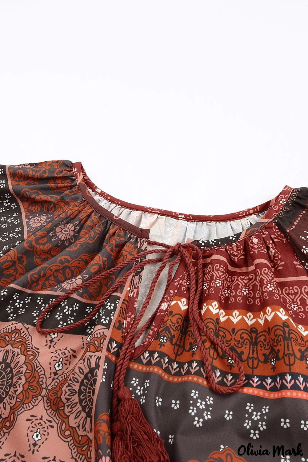 Deanwangkt - Multicolor Peasant Blouse With Floral Print - Deanwangkt