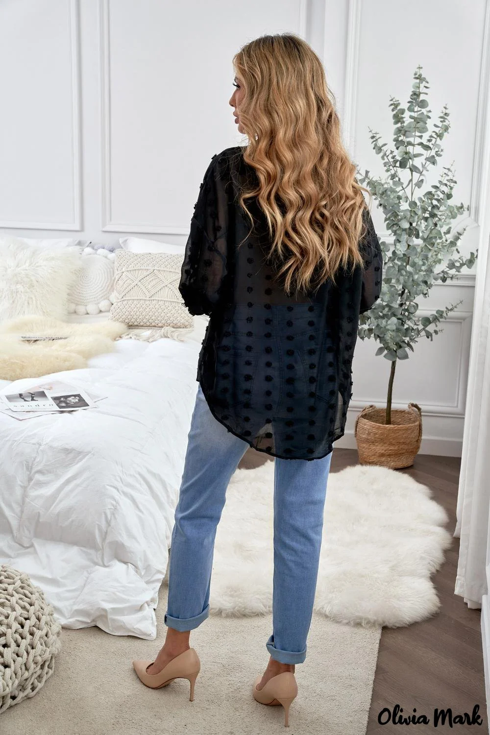 Deanwangkt - Green Polka Dot Long Sleeve Button Pocket Shirt - Deanwangkt