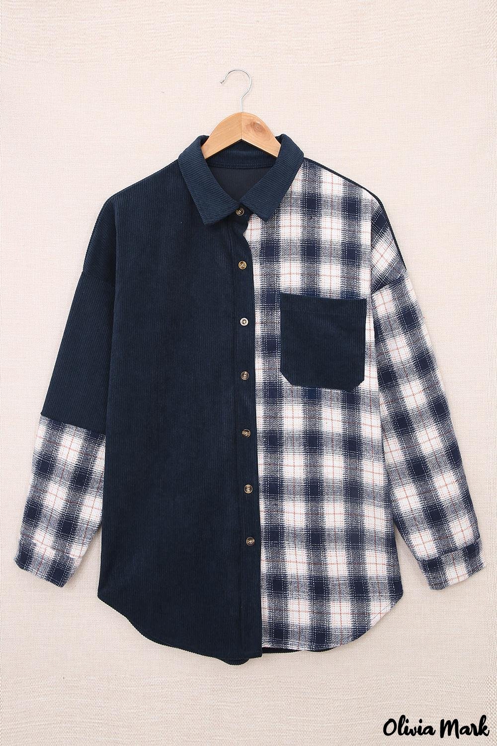 Deanwangkt - Oversized button-up shirt in checked corduroy - Deanwangkt