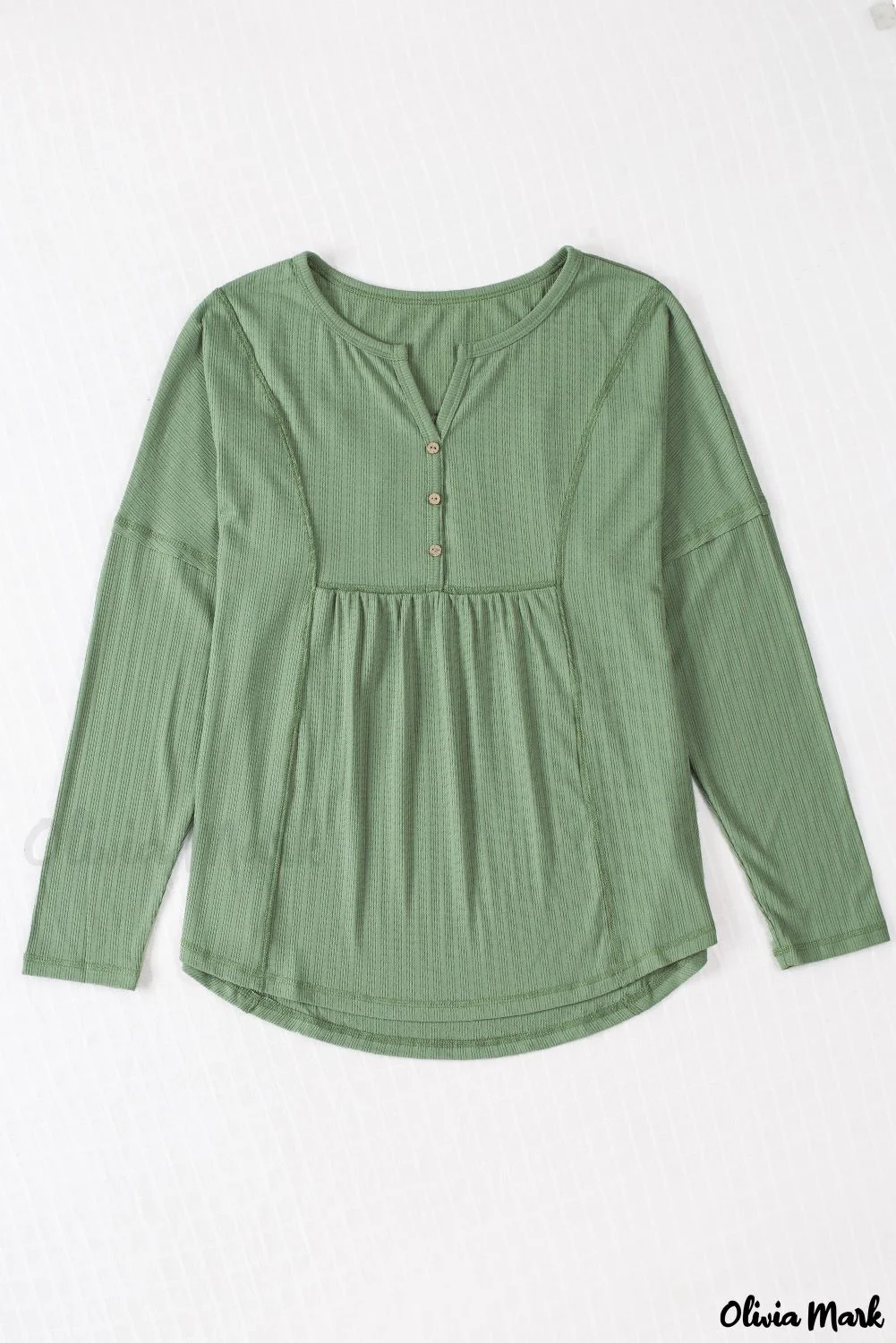 Deanwangkt - Long Sleeve Button Down Blouse - Deanwangkt