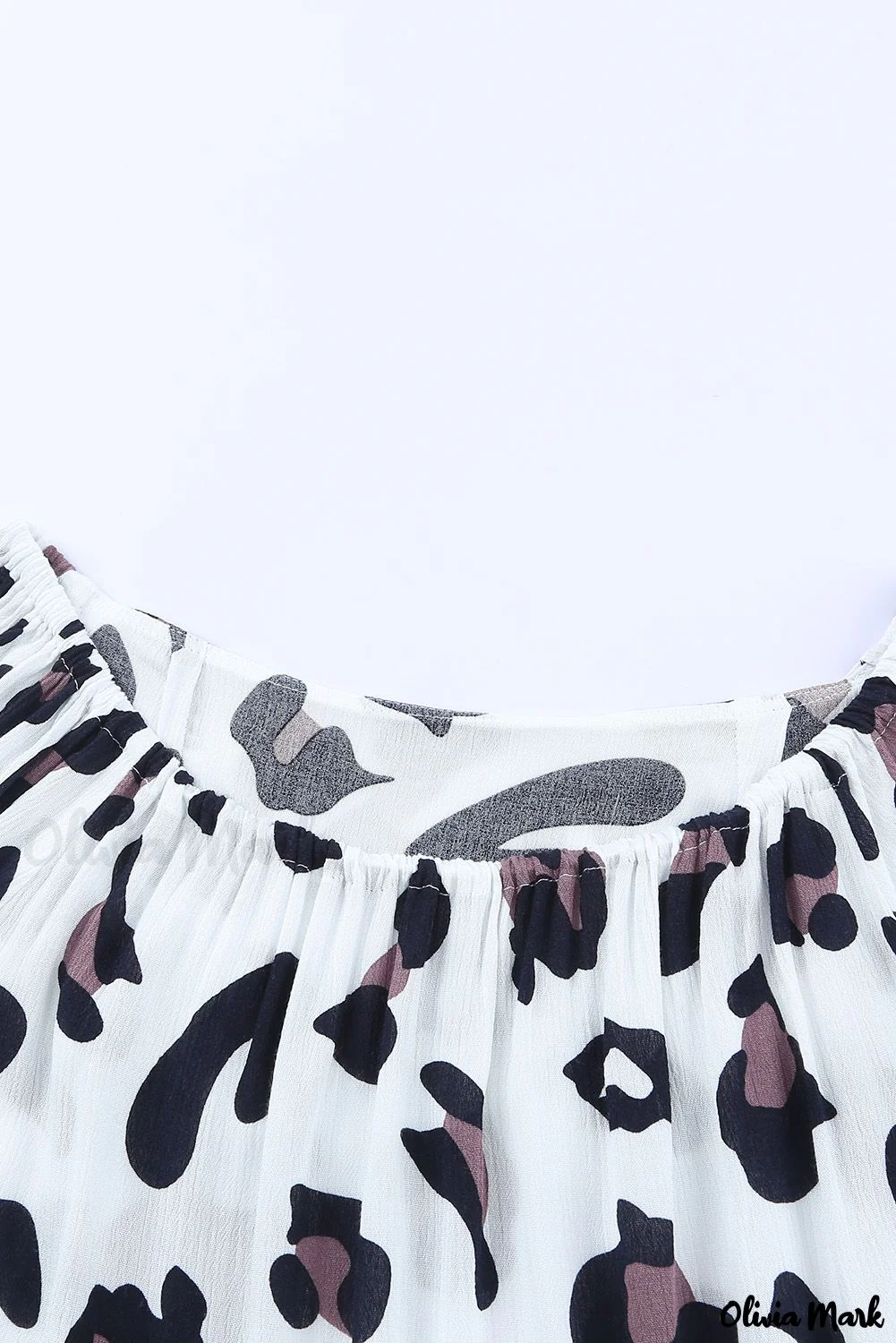 Deanwangkt - Leopard Long Sleeve Off Shoulder Blouse - Deanwangkt