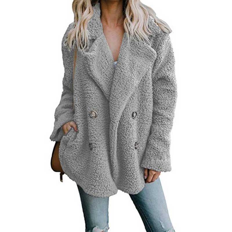 Christmas Gift Deanwangkt Autumn Winter Teddy Coat Women Faux Fur Coat Female Oversized Teddy Jacket Ladies Outerwear Overcoat Thick Warm Plush Coats - Deanwangkt