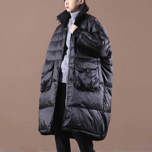 Black Friday Sales Winter Women Thick Warm 90% White Duck Down Long Parka Casual Female Pocket Zipper Snow Outwear Loose Down Jackets - Deanwangkt