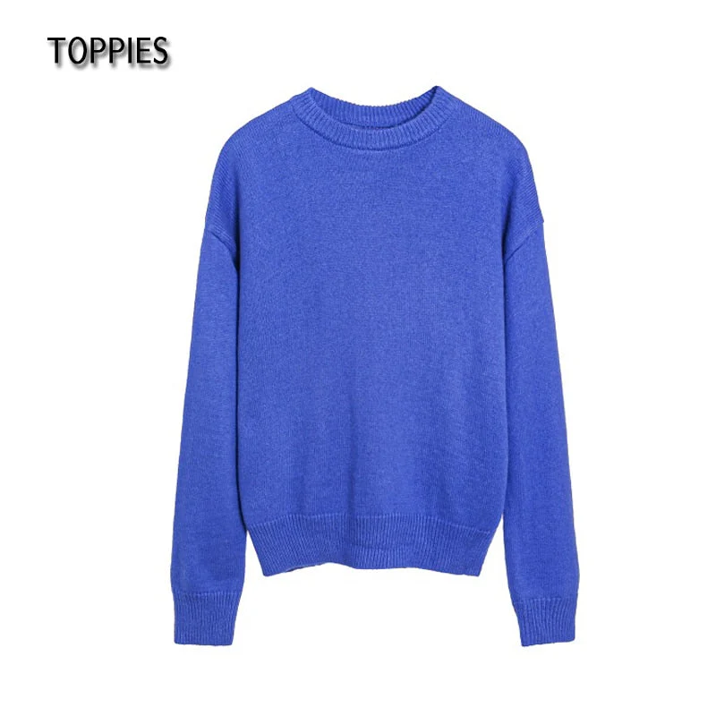 Christmas Gift  Deanwangkt Autumn Winter 15% Wool Sweater Solid Green Round Neck Sweater Soft Warm Knitted Tops - Deanwangkt
