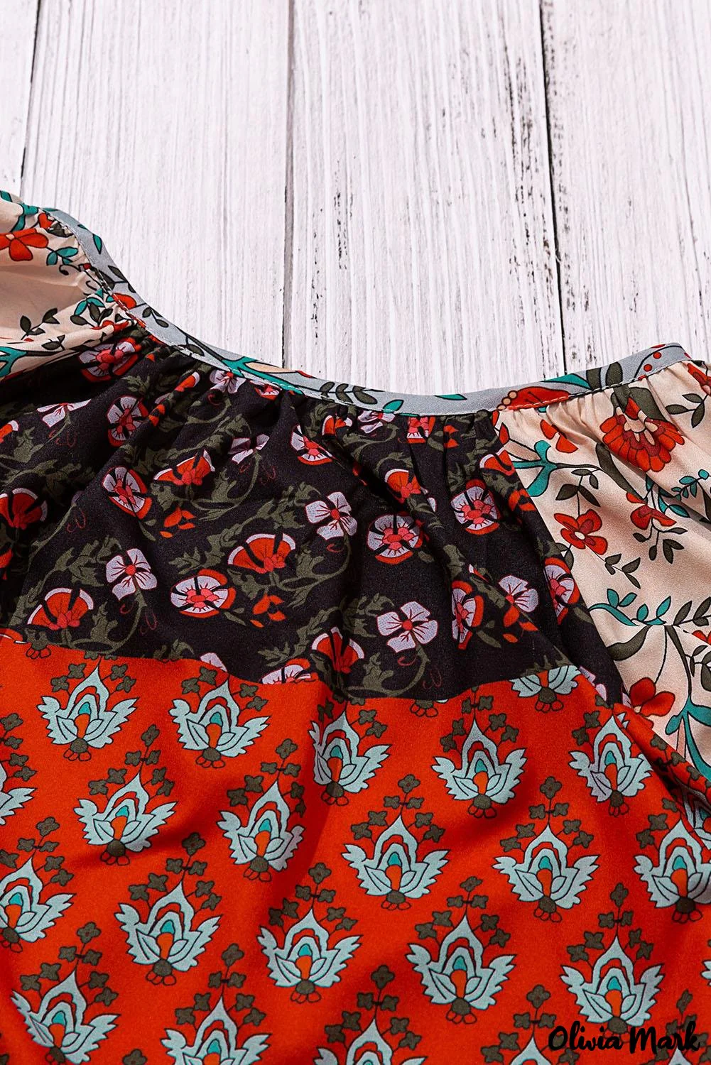 Deanwangkt - Multicolor Peasant Blouse With Floral Print - Deanwangkt