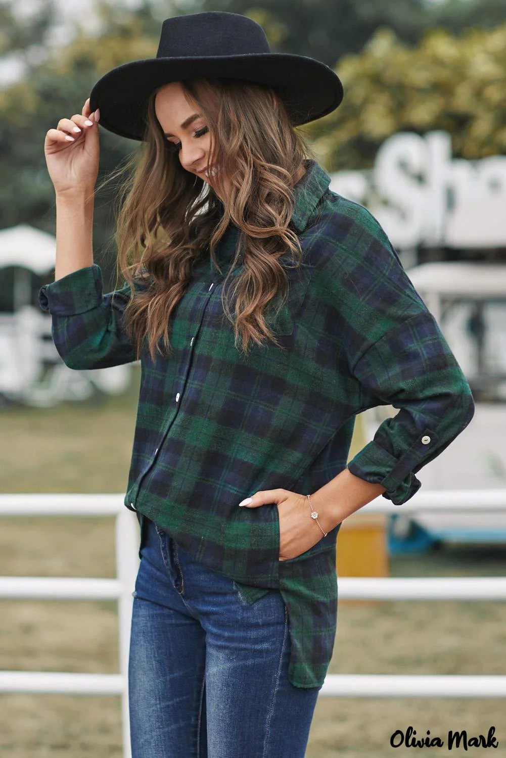 Deanwangkt - Green Check Loose Fit Boyfriend Shirt - Deanwangkt