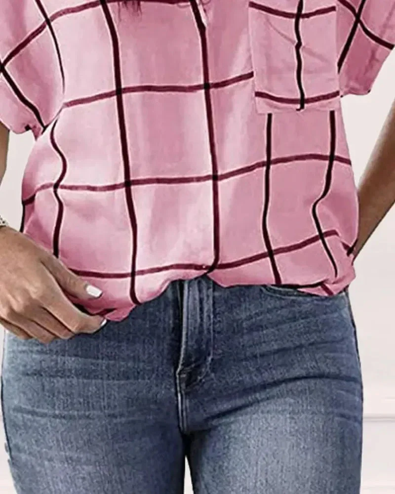 Deanwangkt - Relaxed Plaid Pocket Top - Deanwangkt