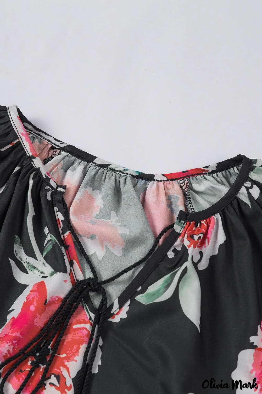 Deanwangkt - Multicolor Peasant Blouse With Floral Print - Deanwangkt
