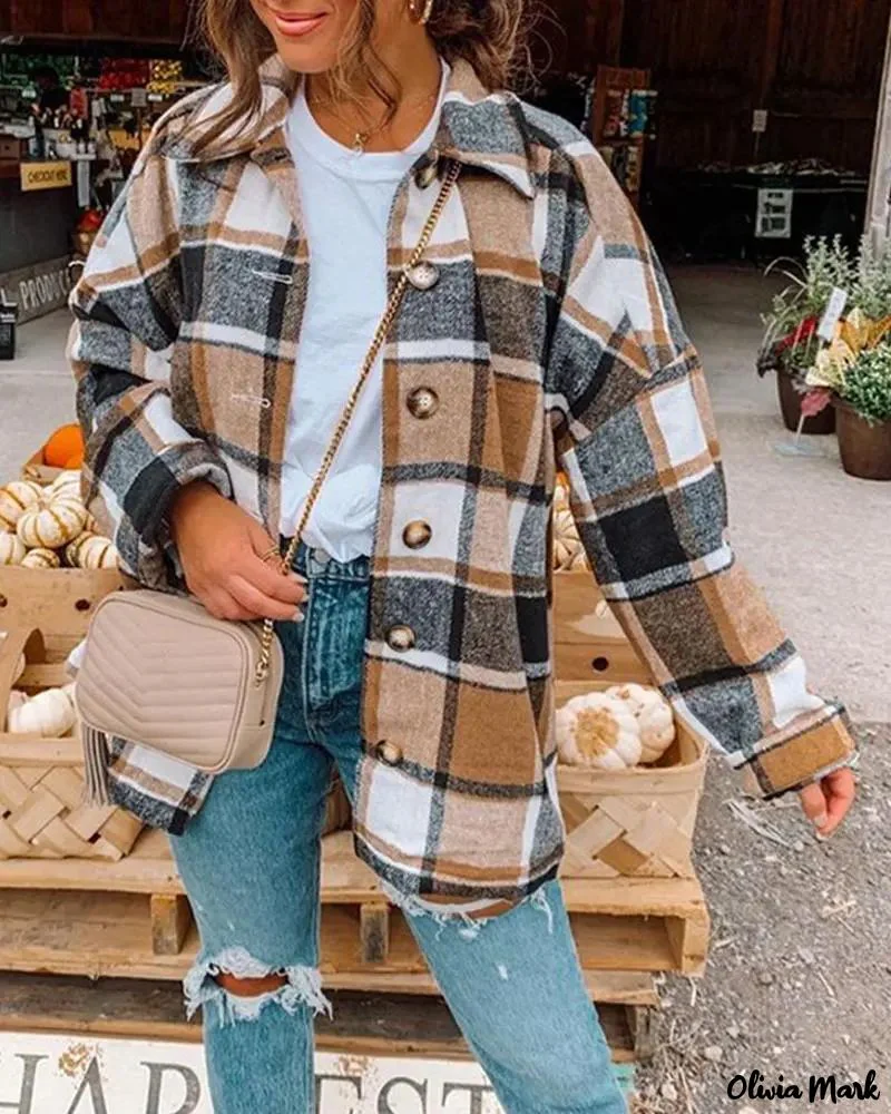 Deanwangkt - Loose Check Long Sleeve Shirt Coats - Deanwangkt