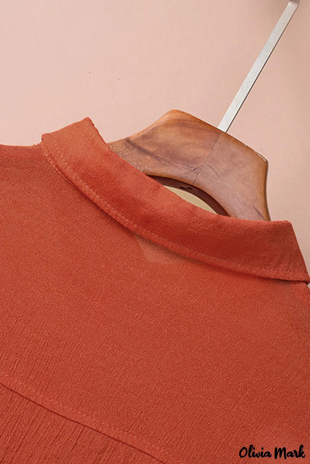 Deanwangkt - Red loose button-up long sleeve shirt with pocket - Deanwangkt