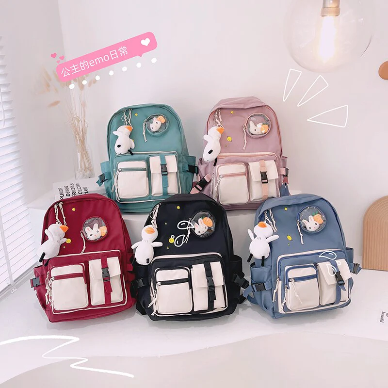 Back to school backpack Deanwangkt New Trend Female Fashion College Female Harajuku Travel Bags Teenage Girls - Deanwangkt