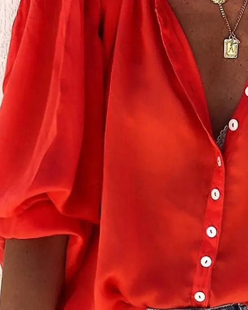 Deanwangkt - Casual Button Up Long Sleeve Shirt - Deanwangkt