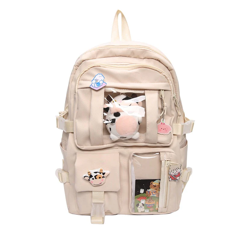 Back to school backpack Waterproof Nylon Female Schoolbag College Lady Laptop Backpacks Kawaii Girl Travel Book Bags Cute Large Capacity - Deanwangkt