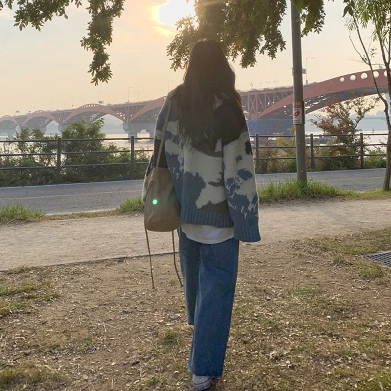 Christmas Gift Deanwangkt Women Sweater Pullover Female Knitting Overszie Long Sleeve Loose Elegant Knitted Thick Outerwear Womens Winter Sweaters - Deanwangkt