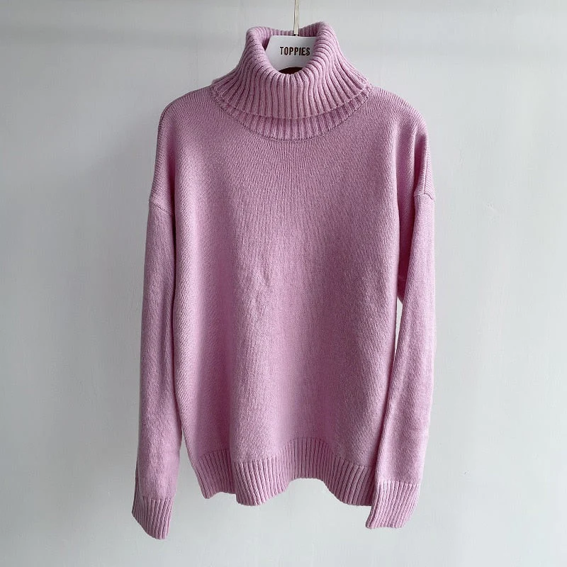 Christmas Gift Deanwangkt Autumn Winter Women's Sweater 15% Wool Green Turtleneck Sweater Knitted Tops Jumper Korean Clothes - Deanwangkt