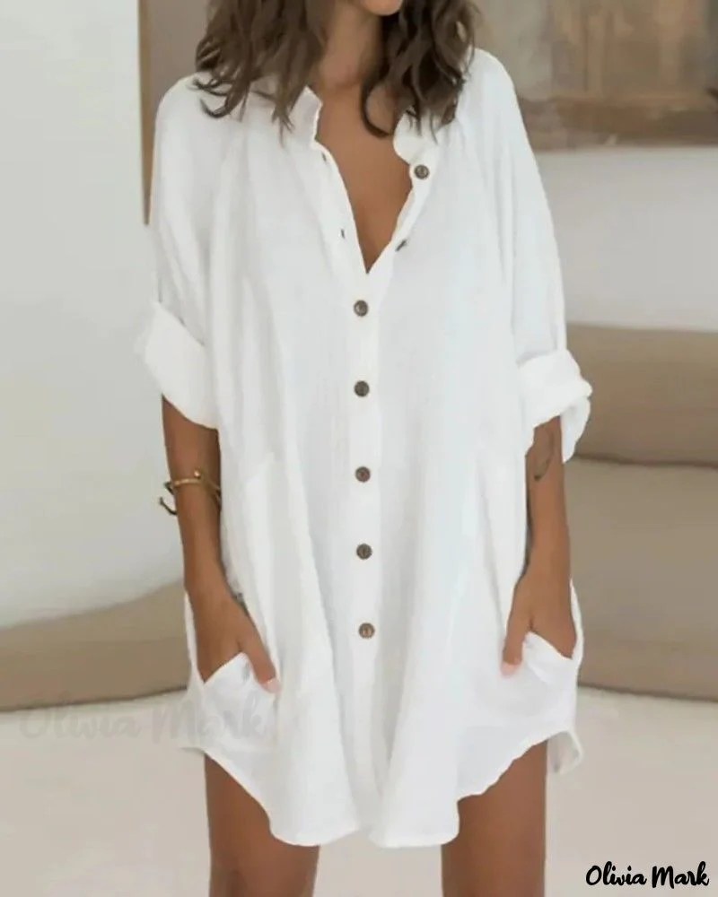 Deanwangkt - Long Sleeve Button Pocket Blouse - Deanwangkt