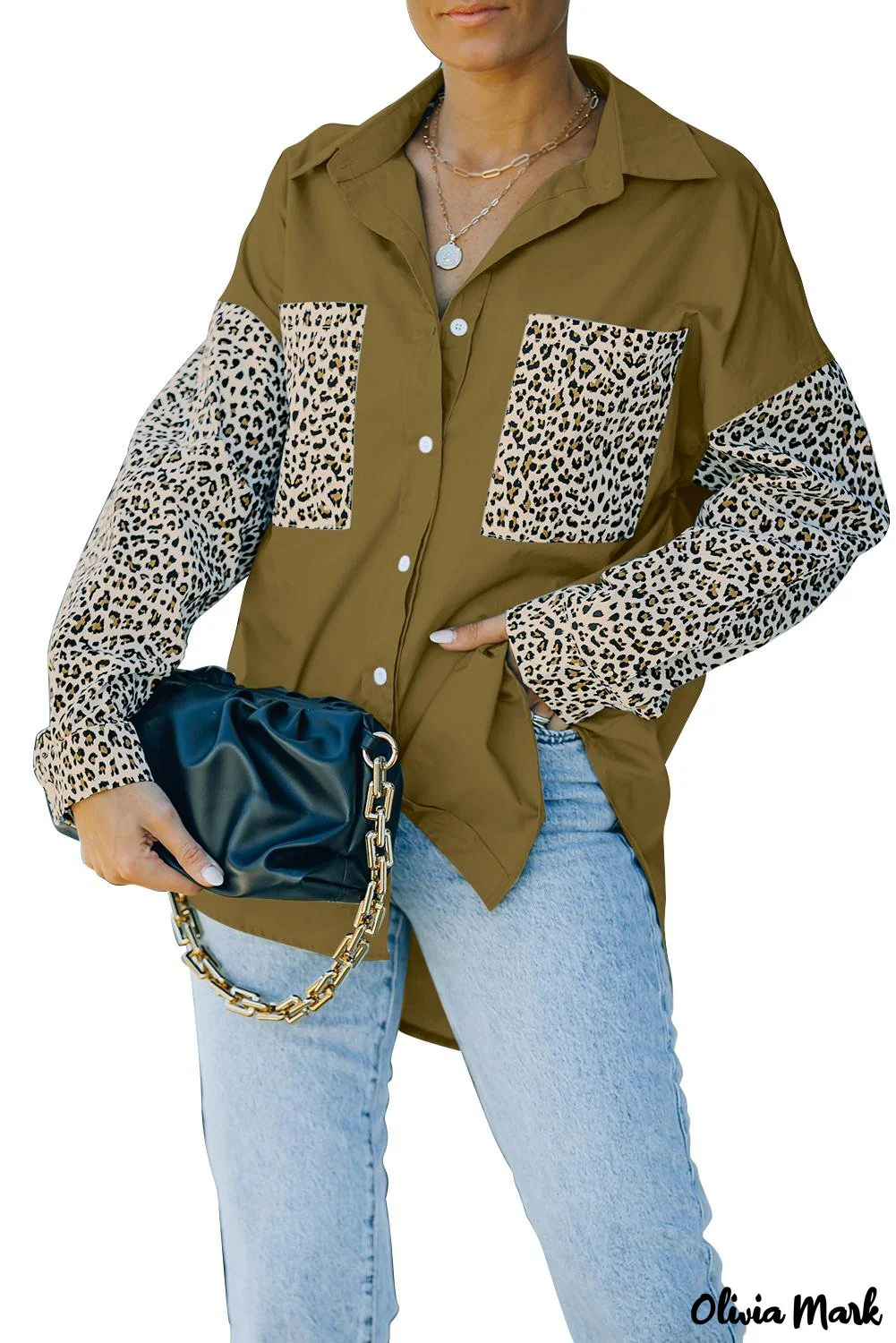 Deanwangkt - Patchwork Drop Shoulder Long Sleeve Shirt - Deanwangkt