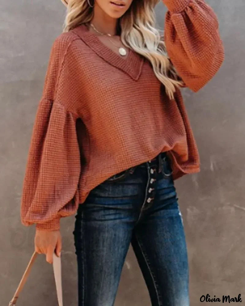 Deanwangkt - Solid Color Long Sleeve Top - Deanwangkt