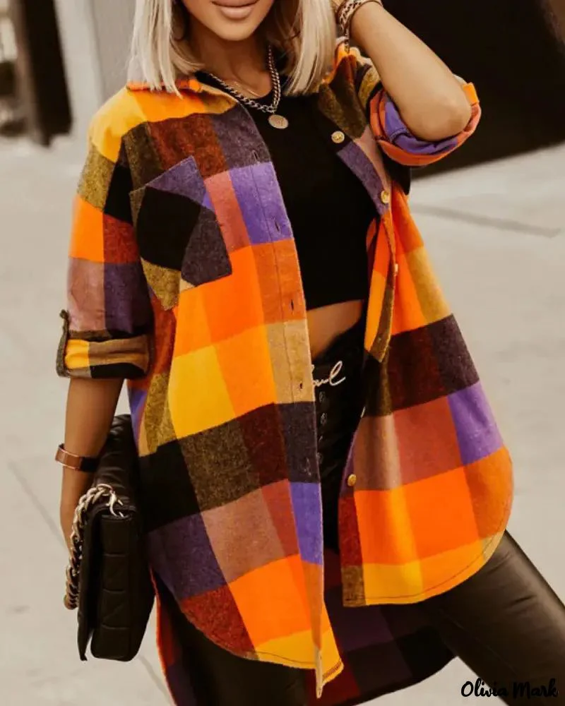 Deanwangkt - Plaid button-up jacket with rolled up sleeves - Deanwangkt