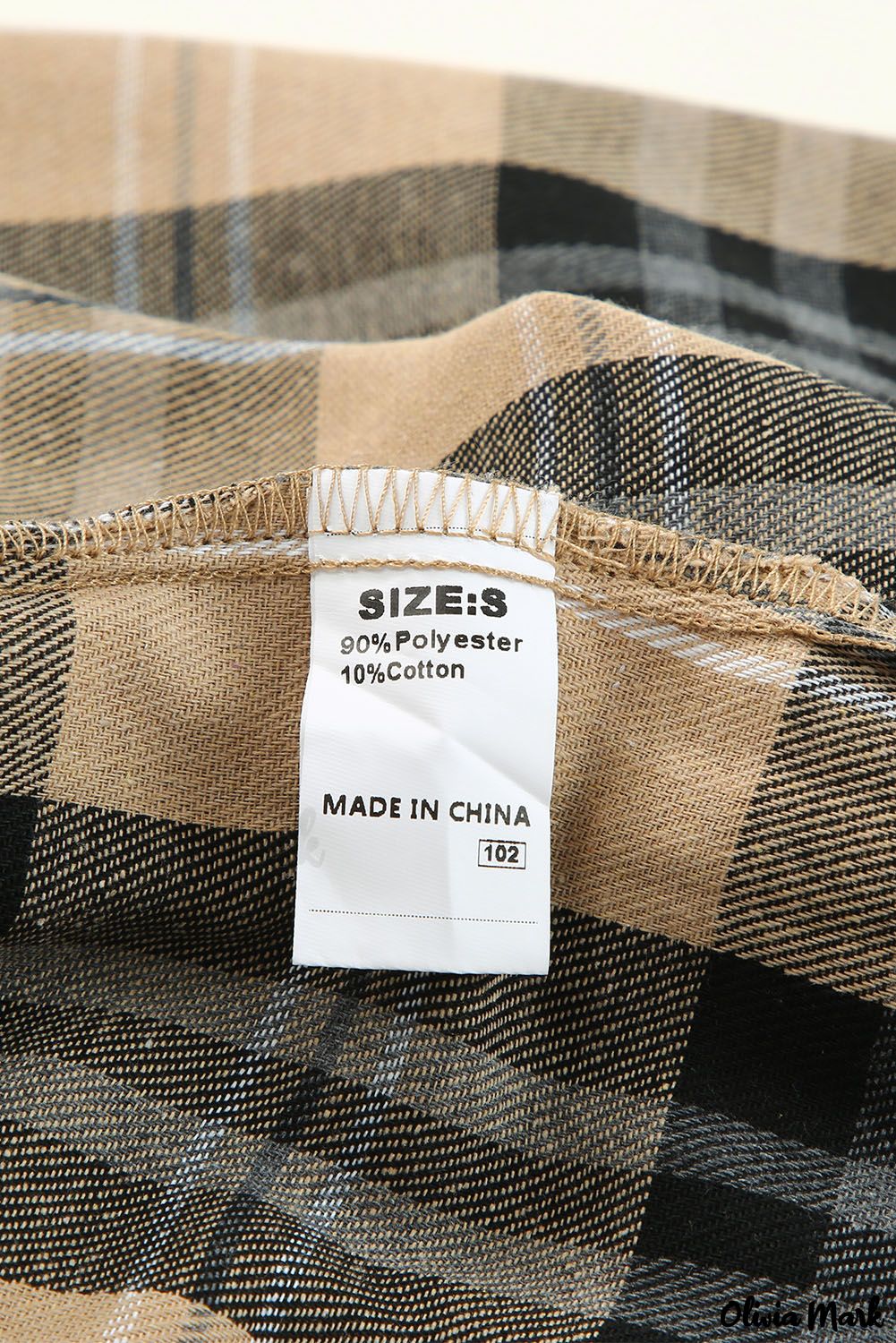 Deanwangkt - Khaki Check Button Long Sleeve Shirt - Deanwangkt