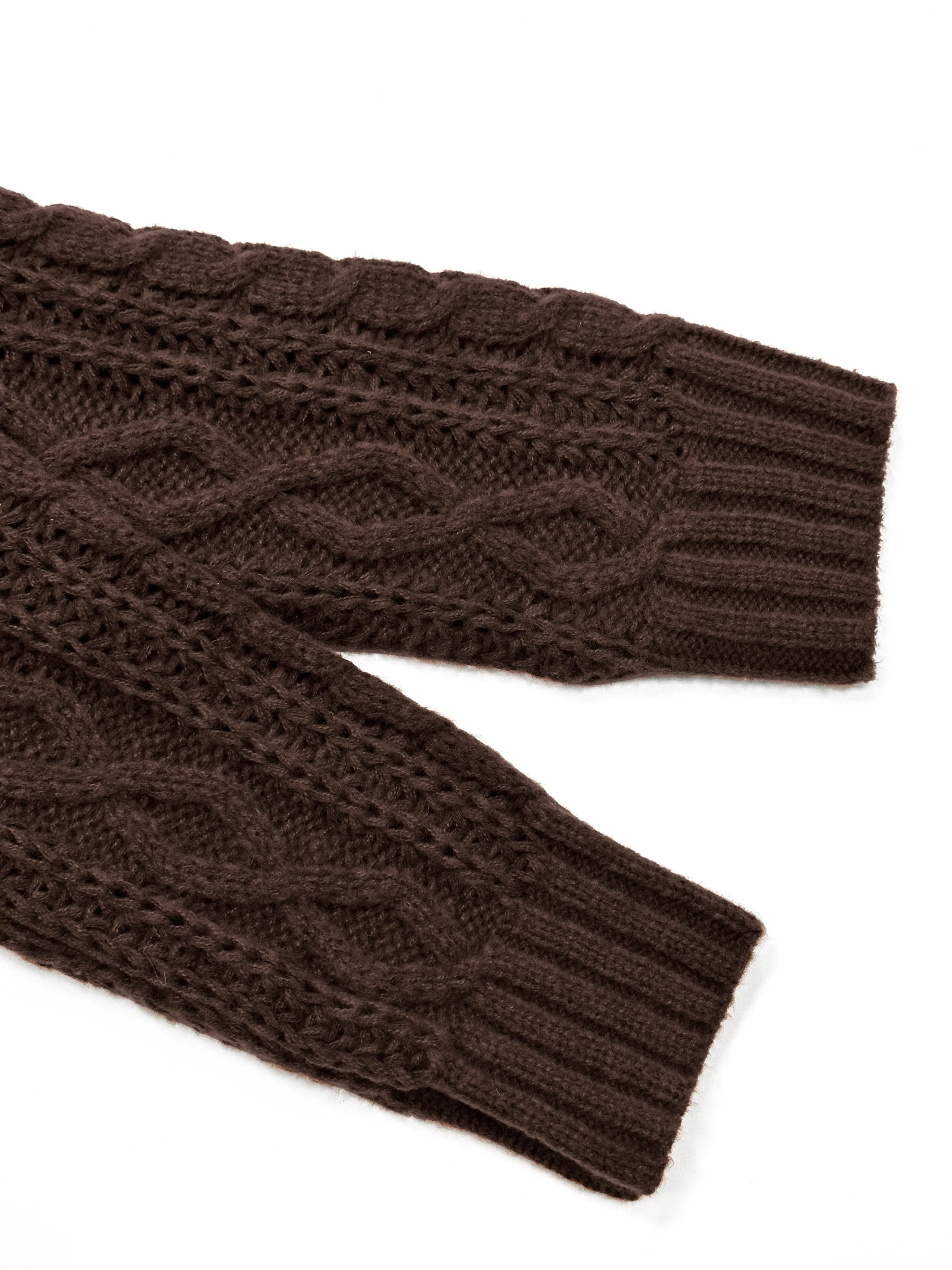 deanwangkt-1  Solid Cable Knit Sweater, Casual V Neck Long Sleeve Sweater, Women's Clothing - Deanwangkt