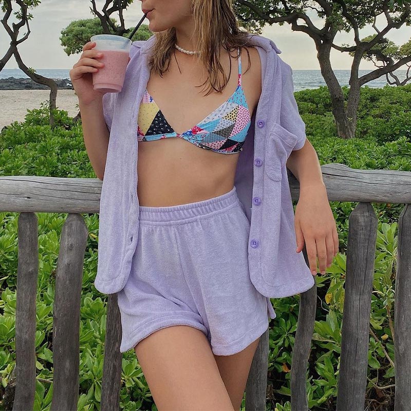 Christmas Gift Deanwangkt Summer Casual Women Set Short Sleeve Top Shirt Khaki Loose And Mini Shorts Two Piece Set Sexy Y2K Tracksuit Fashion - Deanwangkt