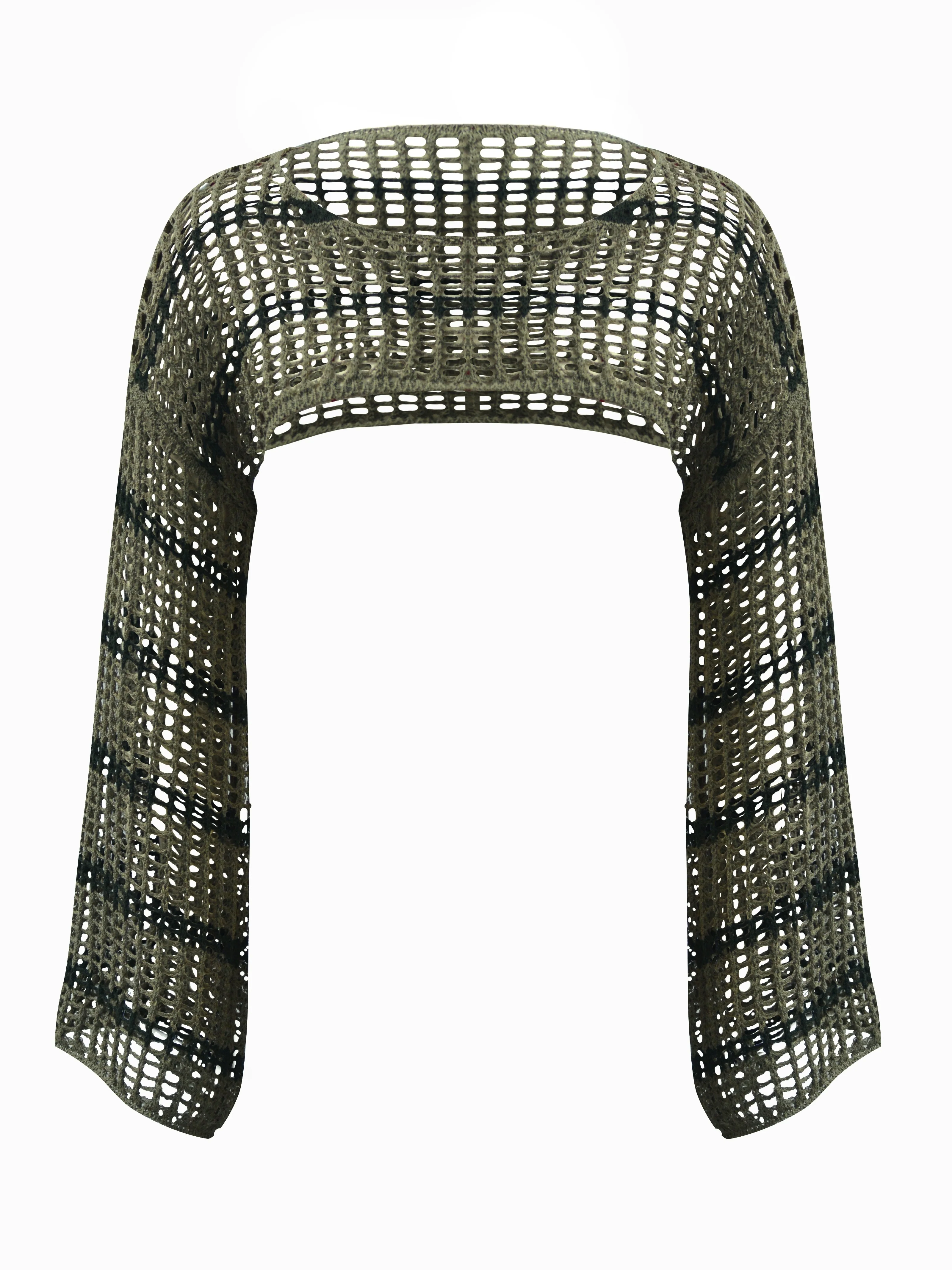 deanwangkt-1  Y2K Hollow Out Crop Sweater, Long Sleeve Casual Sweater For Spring & Fall, Women's Clothing - Deanwangkt